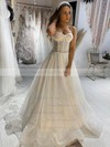 Princess Sweetheart Sweep Train Glitter Beading Wedding Dresses #PDS00023696