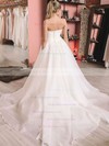 Ball Gown Strapless Sweep Train Organza Ruffles Wedding Dresses #PDS00023740