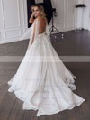 Ball Gown V-neck Sweep Train Organza Ruffles Wedding Dresses #PDS00023785