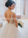 Ball Gown V-neck Court Train Glitter Wedding Dresses #PDS00023809