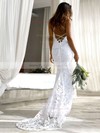 Trumpet/Mermaid Halter Sweep Train Lace Wedding Dresses #PDS00023848