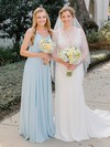 A-line V-neck Floor-length Chiffon Bridesmaid Dresses #PDS01013803