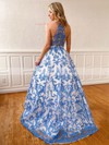 Princess Scoop Neck Floor-length Lace Pockets Prom Dresses #PDS020106790
