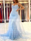 Trumpet/Mermaid Sweetheart Detachable Tulle Beading Prom Dresses #PDS020106973