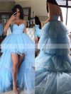 Princess Sweetheart Asymmetrical Tulle Tiered Prom Dresses #PDS020106985