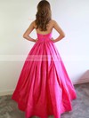 Ball Gown Sweetheart Floor-length Satin Bow Prom Dresses #PDS020107030