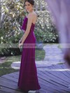 Sheath/Column Strapless Floor-length Silk-like Satin Prom Dresses #PDS020107041