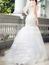 2016 White Tulle Sweetheart Appliques Lace Trumpet/Mermaid Wedding Dresses #PDS00020680