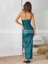Sheath/Column V-neck Ankle-length Sequined Ruffles Prom Dresses #PDS020107231