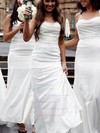 Sheath/Column Cowl Neck Floor-length Silk-like Satin Bridesmaid Dresses #PDS01013848