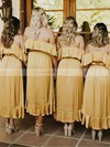A-line V-neck Asymmetrical Silk-like Satin Sashes / Ribbons Bridesmaid Dresses #PDS01013923