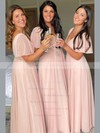 A-line V-neck Floor-length Chiffon Bridesmaid Dresses #PDS01013928