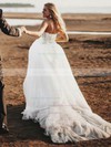 Ball Gown Strapless Court Train Glitter Appliques Lace Wedding Dresses #PDS00023925