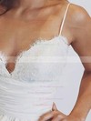Ball Gown V-neck Court Train Satin Lace Wedding Dresses #PDS00023956