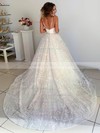 Ball Gown V-neck Court Train Tulle Appliques Lace Wedding Dresses #PDS00023958