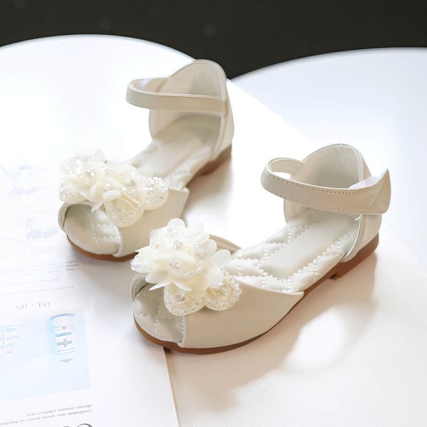 Kids' Sandals PVC Flower Flat Heel Girl Shoes #PDS03031508