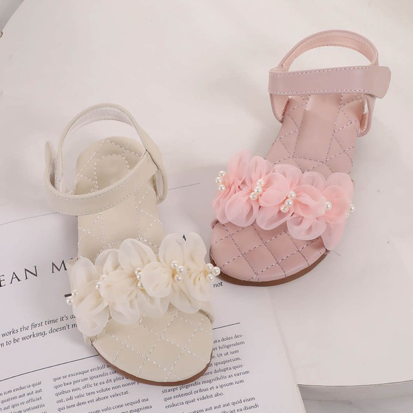 Kids' Flats PVC Flower Flat Heel Girl Shoes #PDS03031510