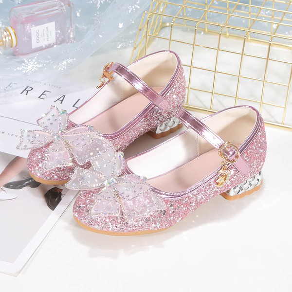 Kids' Flats Sparkling Glitter Buckle Flat Heel Girl Shoes #PDS03031531