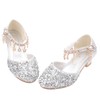 Kids' Flats Sparkling Glitter Buckle Flat Heel Girl Shoes #PDS03031534