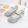 Kids' Closed Toe Sparkling Glitter Buckle Flat Heel Girl Shoes #PDS03031535