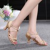 Women's Sandals Satin Buckle Kitten Heel Dance Shoes #PDS03031113
