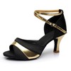 Women's Sandals Satin Buckle Kitten Heel Dance Shoes #PDS03031115
