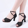 Women's Sandals PVC Buckle Stiletto Heel Dance Shoes #PDS03031224