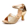 Women's Sandals Sparkling Glitter Kitten Heel Dance Shoes #PDS03031255