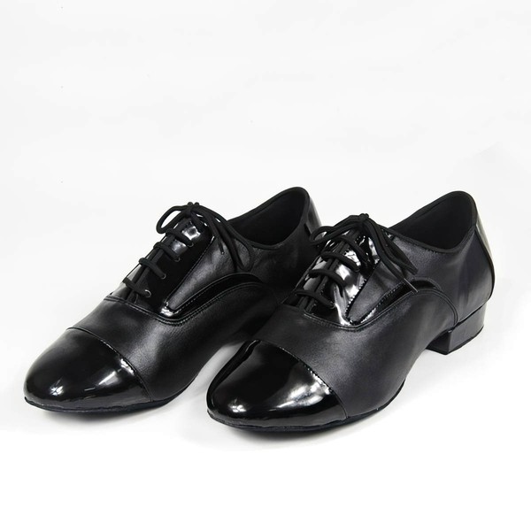 Men's Closed Toe Real Leather Flat Heel Dance Shoes #PDS03031265