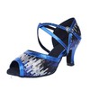 Women's Sandals PVC Sequin Kitten Heel Dance Shoes #PDS03031279