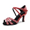 Women's Sandals Satin Crystal Stiletto Heel Dance Shoes #PDS03031284