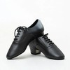 Men's Closed Toe Real Leather Flat Heel Dance Shoes #PDS03031293