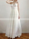 Empire Sweetheart Ivory Chiffon Lace with Ruffles Newest Wedding Dresses #PDS00020741