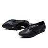 Women's Closed Toe Real Leather Flat Heel Dance Shoes #PDS03031329