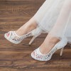 Women's Pumps Lace Stiletto Heel Wedding Shoes #PDS03031125