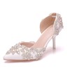 Women's Pumps PVC Crystal Stiletto Heel Wedding Shoes #PDS03031132