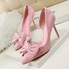 Women's Pumps Velvet Bowknot Stiletto Heel Wedding Shoes #PDS03031143