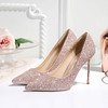 Women's Pumps Sparkling Glitter Stiletto Heel Wedding Shoes #PDS03031147