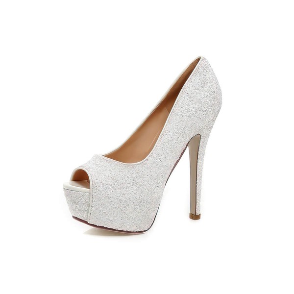 Women's Pumps Sparkling Glitter Stiletto Heel Wedding Shoes #PDS03031153