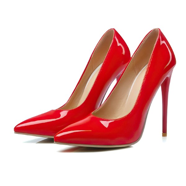 Women's Pumps Patent Leather Stiletto Heel Wedding Shoes #PDS03031170