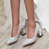 Women's Pumps Sparkling Glitter Sparkling Glitter Chunky Heel Wedding Shoes #PDS03031187