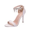 Women's Sandals Satin Crystal Stiletto Heel Wedding Shoes #PDS03031198