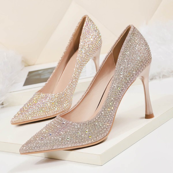 Women's Pumps Sparkling Glitter Stiletto Heel Wedding Shoes #PDS03031365
