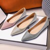 Women's Pumps Sparkling Glitter Sequin Flat Heel Wedding Shoes #PDS03031402