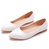 Women's Pumps PVC Flat Heel Wedding Shoes #PDS03031425