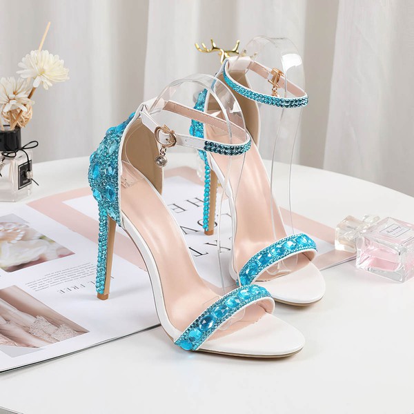 Women's Sandals PVC Buckle Stiletto Heel Wedding Shoes #PDS03031457