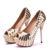 Women's Pumps PVC Sequin Stiletto Heel Wedding Shoes #PDS03031472