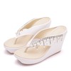 Women's Sandals PVC Beading Chunky Heel Wedding Shoes #PDS03031477