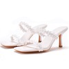 Women's Sandals PVC Flower Stiletto Heel Wedding Shoes #PDS03031478