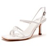 Women's Sandals PVC Buckle Stiletto Heel Wedding Shoes #PDS03031479
